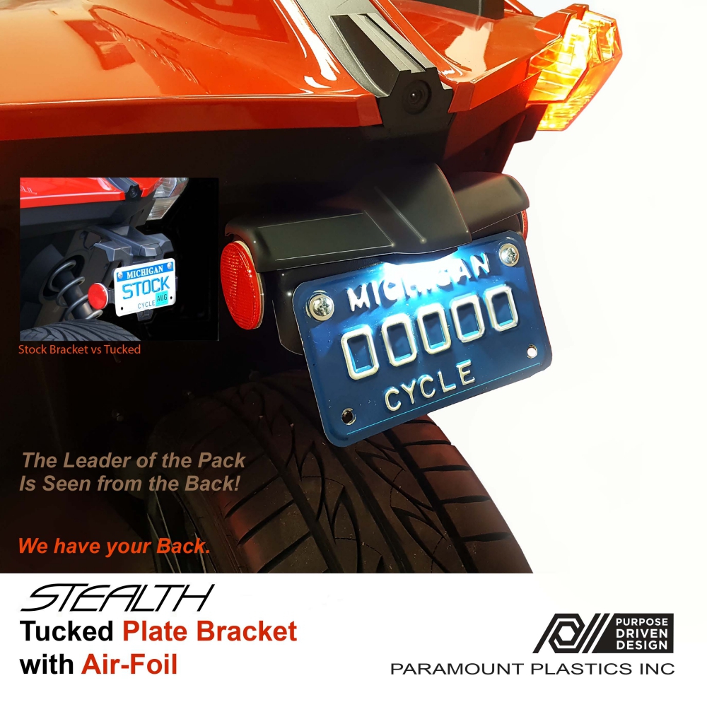 Polaris Slingshot TUCKED LICENSE PLATE BRACKET FENDER ELIMINATOR HARDWARE 2015